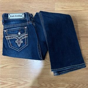 Rock Revival bootcut jeans with bling pockets 27x34